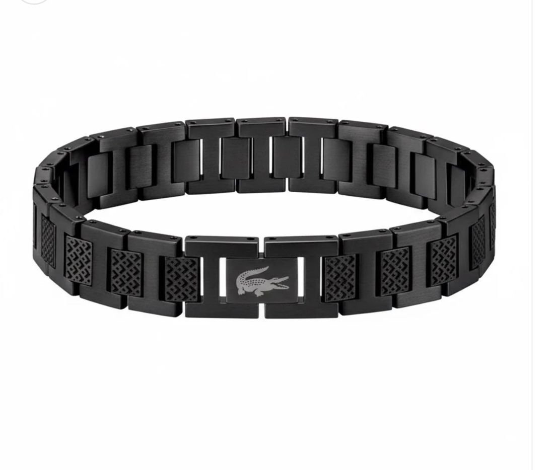 Bracelet homme noir – maillons métalliques de luxe